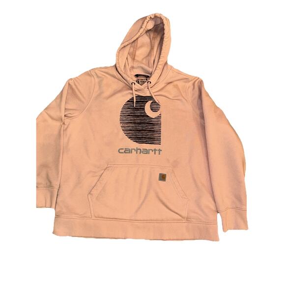 Carhartt Rain Defender Pink Women's Midweight Hoodie Sweatshirt XXL‎ Relaxed Fit - Picture 1 of 8